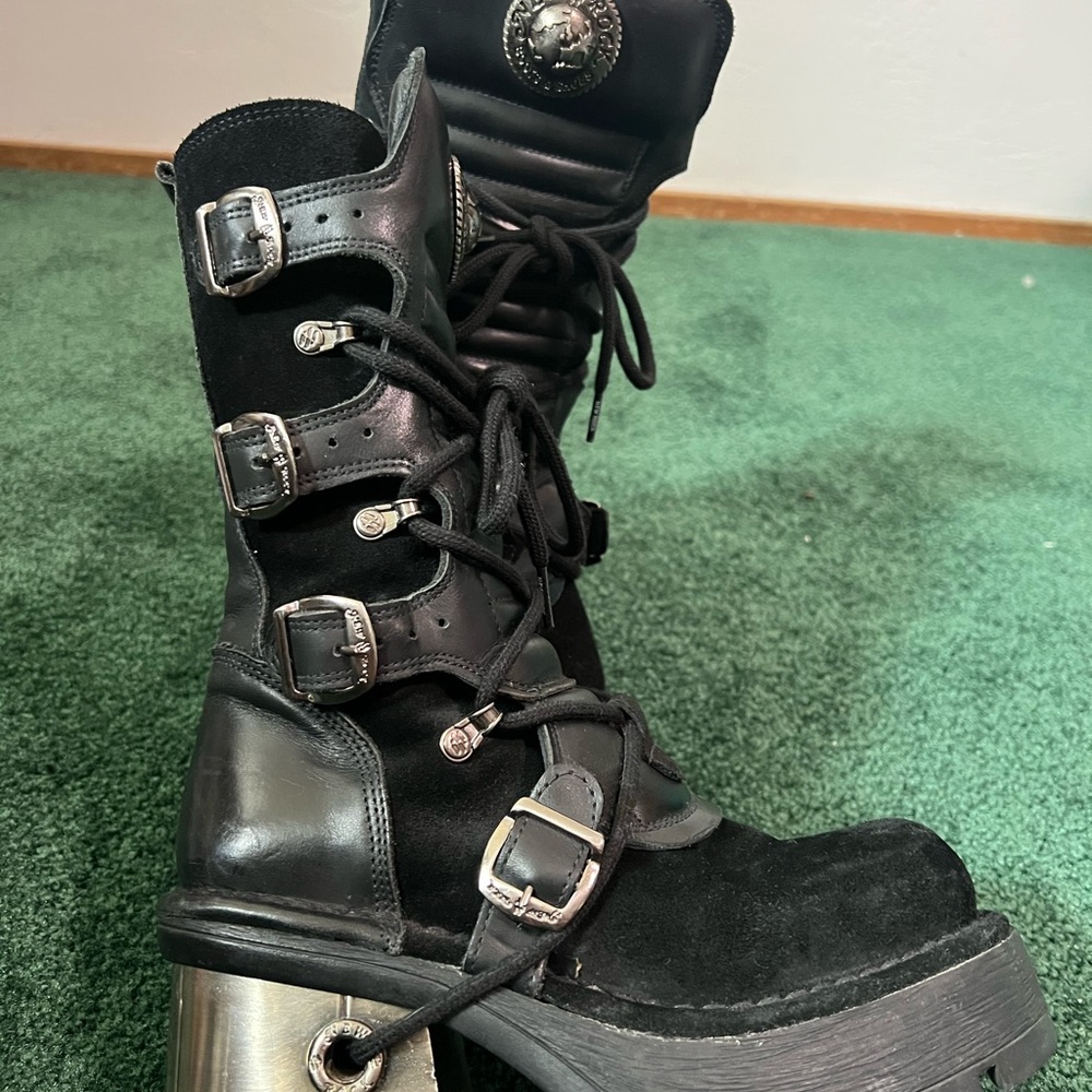 New rock suede & leather boots